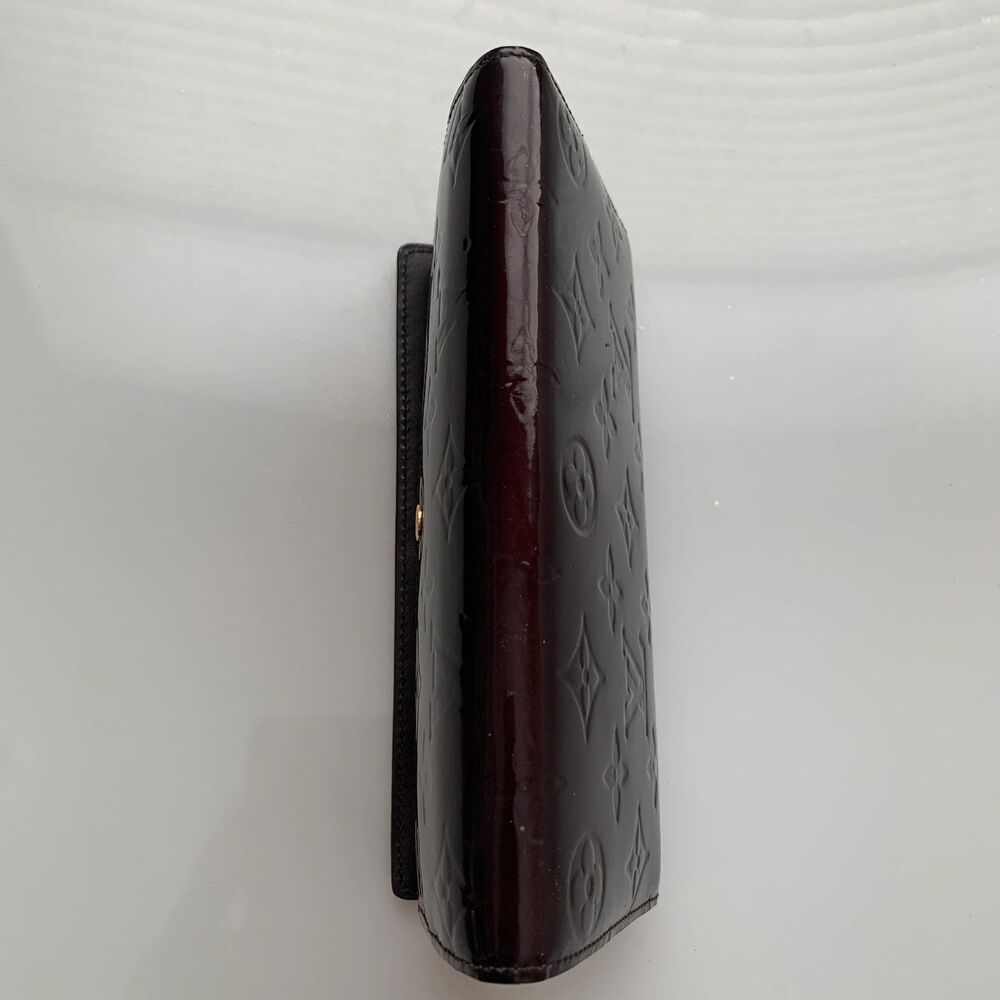 Louis Vuitton vernis patent Leather amarante long wallet tn0191 authentic with - Picture 9 of 9
